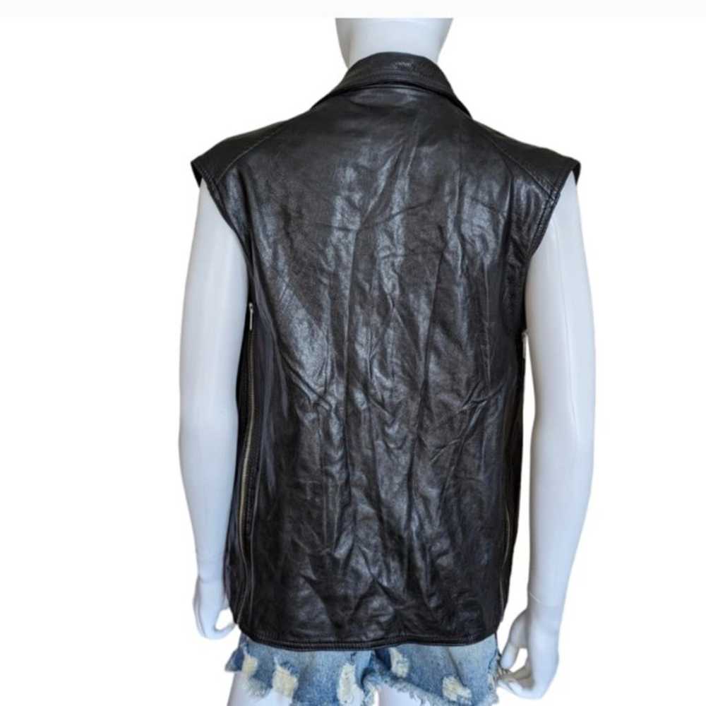 Ann Demeulemeester black leather vest - image 3