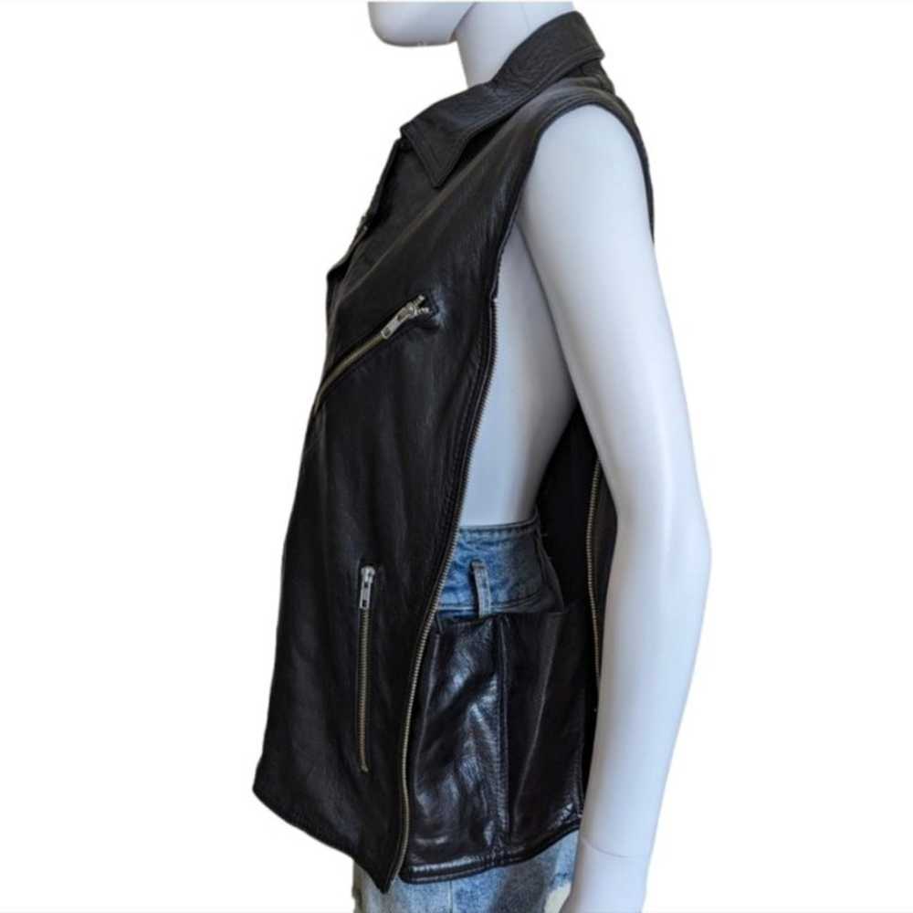 Ann Demeulemeester black leather vest - image 4