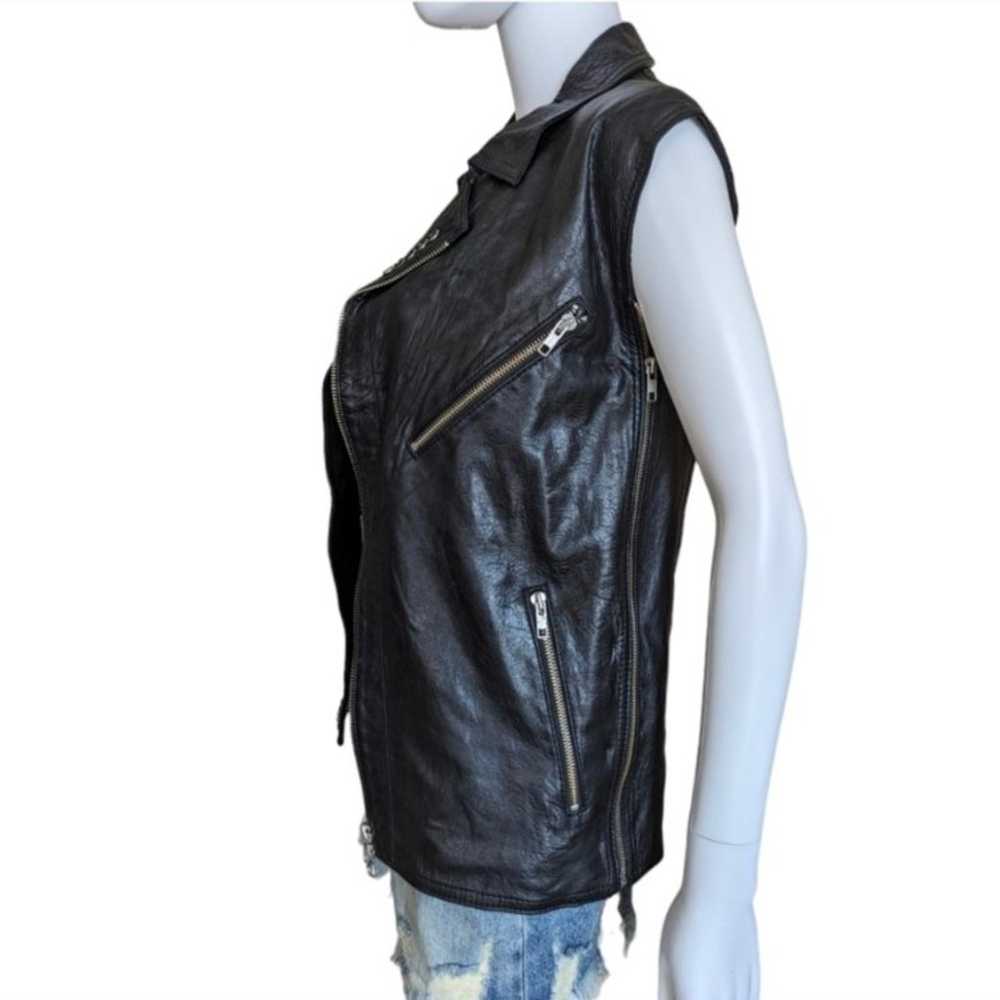 Ann Demeulemeester black leather vest - image 5