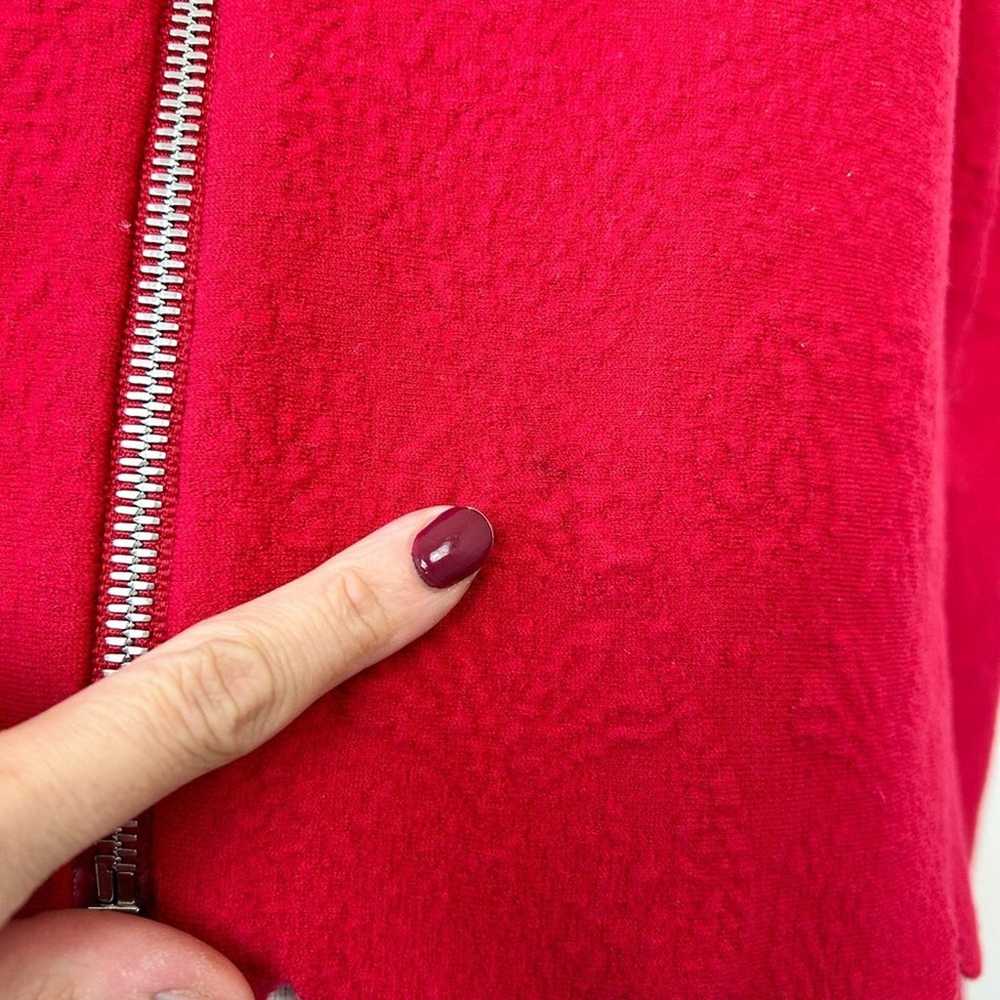 Alaia Wool Knit Zip Up Jacket in Red Women’s IT 4… - image 6