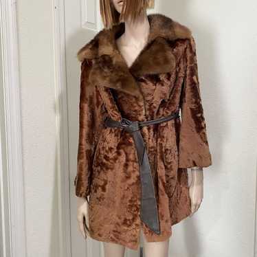 Vintage Flemington Furs Mid-Length Brown Fur Coat… - image 1