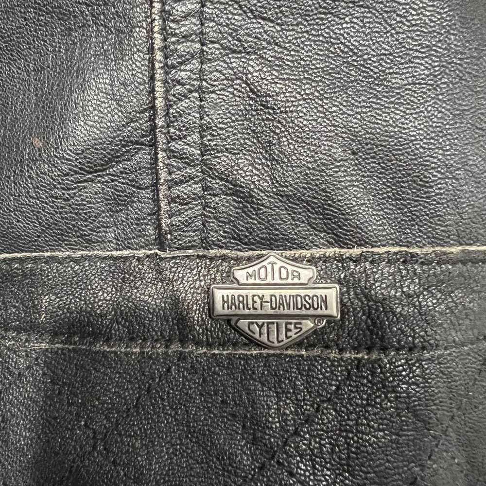 Harley Davidson leather bomber jacket - image 4