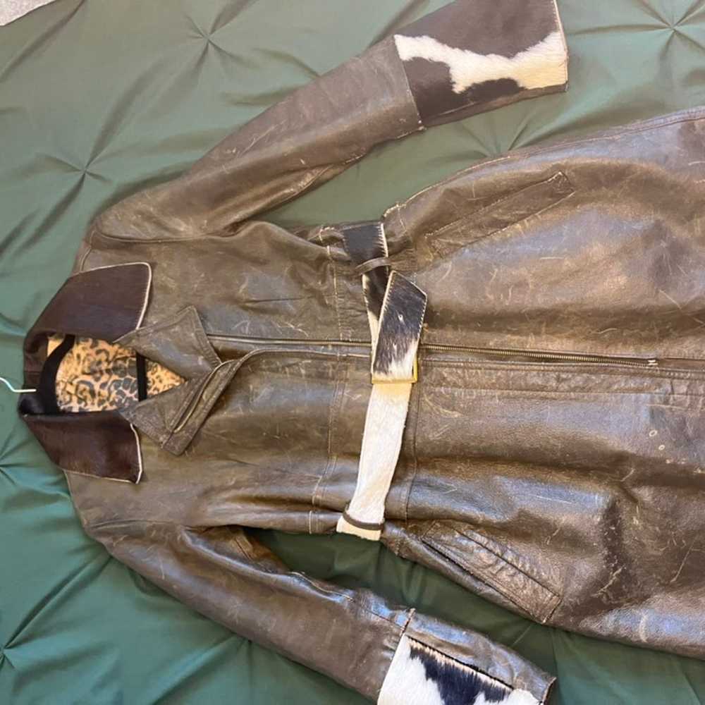 Vintage real leather coat - image 1