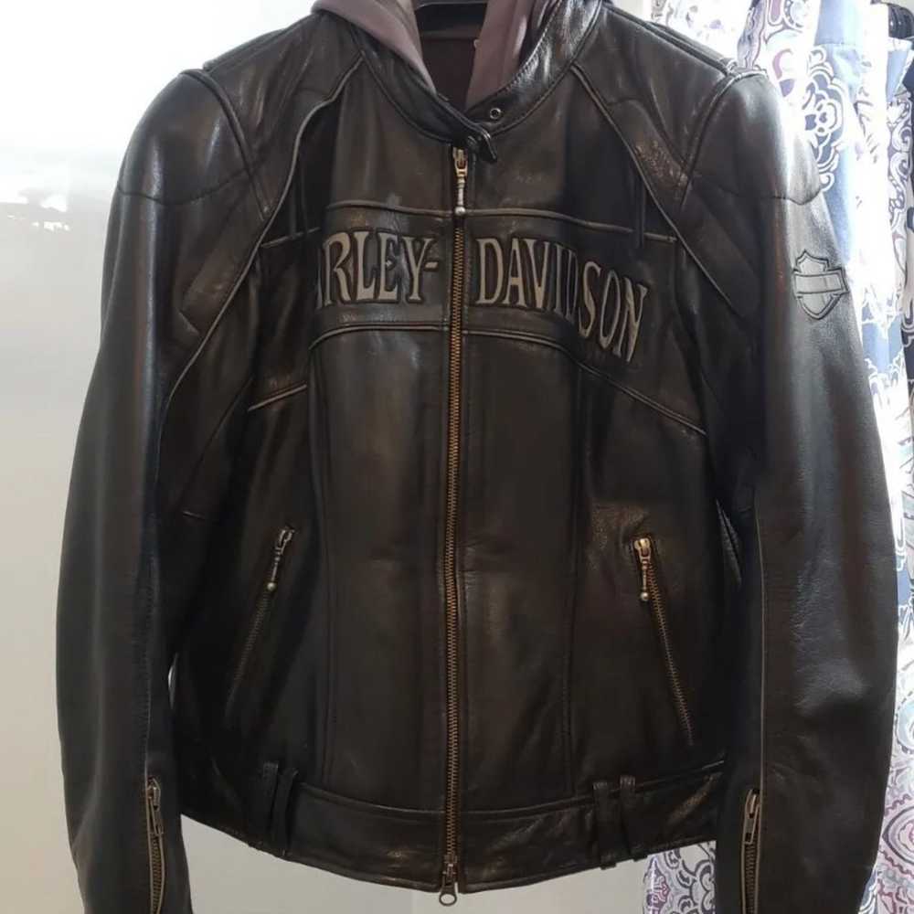 Women’s Harley Davison Leather Coat - Large - image 2