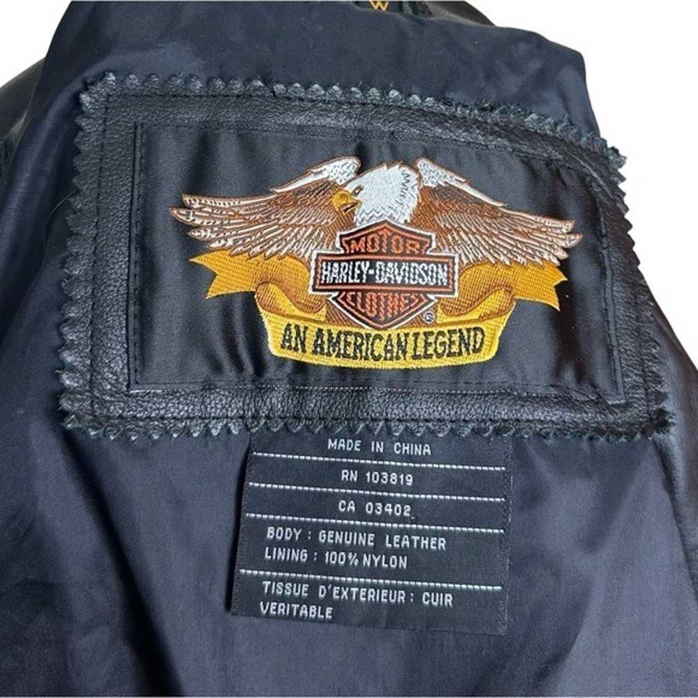 Harley Davidson Black Leather Fringe Motorcycle H… - image 7
