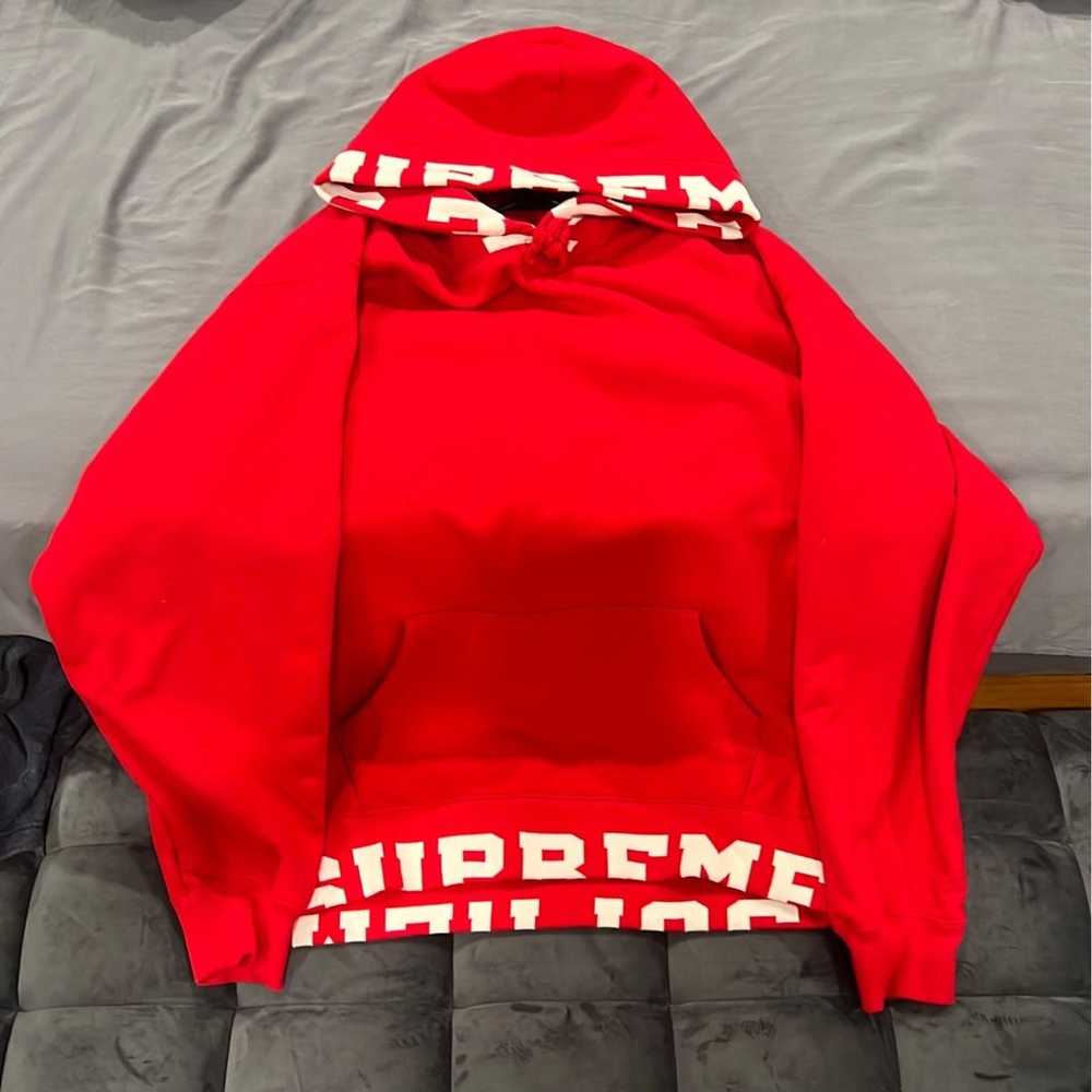 Supreme Hoodie RED Premier 2022 Open Box - image 1