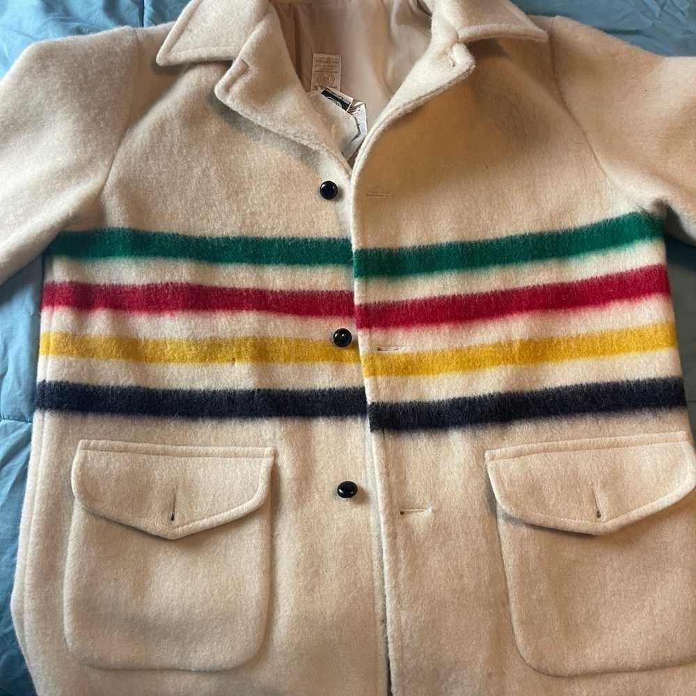 Hudson Bay Point Blanket Coat 100% Wool Vintage M… - image 2