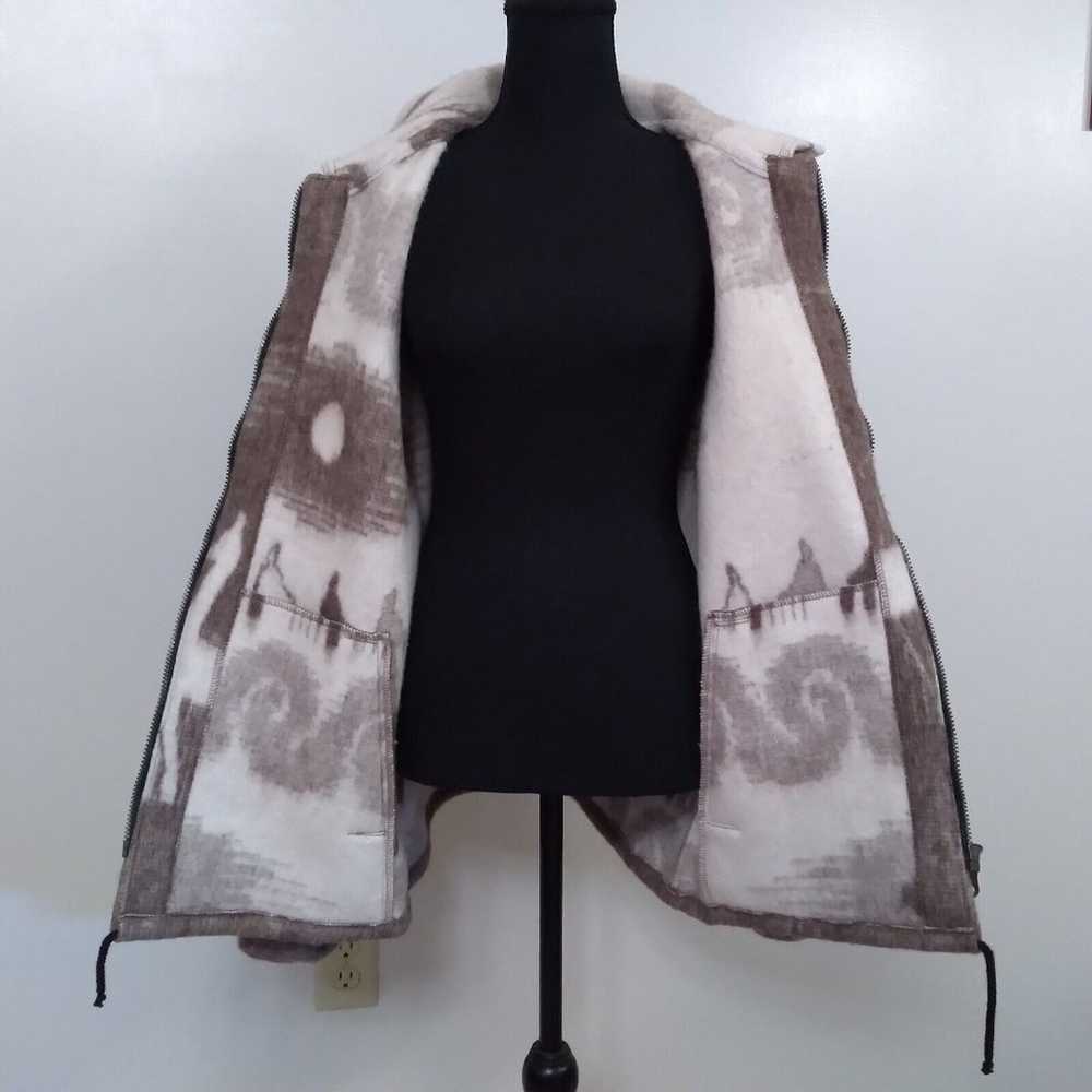 Alpaca Connection Wool Print Large Coat Jacket - … - image 4