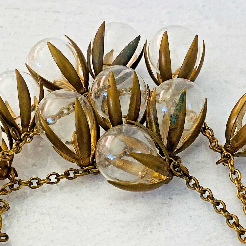 Blown Glass Drops Art Deco Bib Necklace - image 8