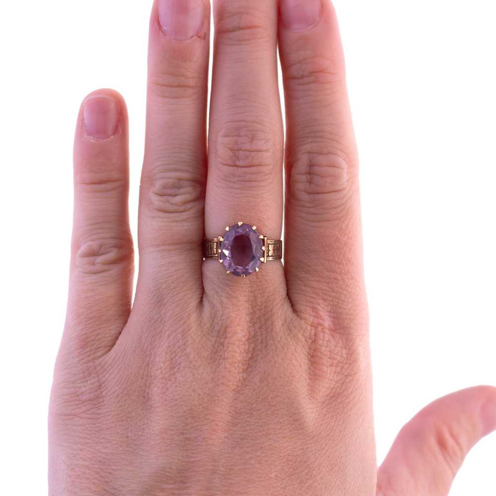 Antique Amethyst Ring - image 4