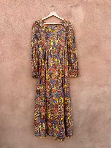 1960's Paisley Dress with Empire Waist