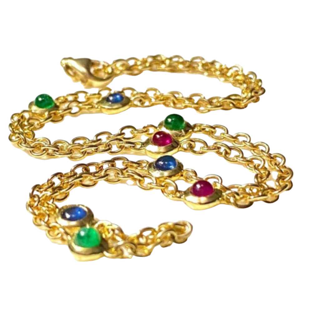 Product Details 18ct Yellow Gold Multi-gem Neckla… - image 2
