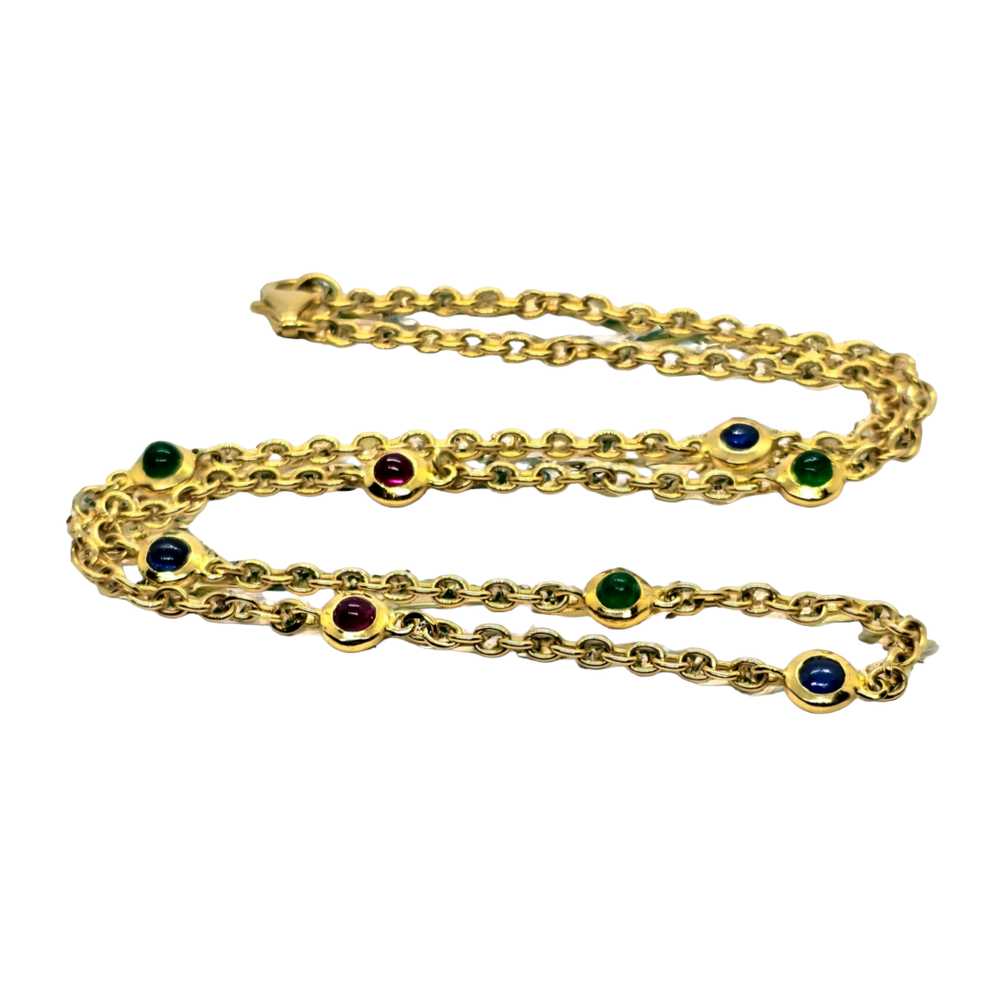 Product Details 18ct Yellow Gold Multi-gem Neckla… - image 4