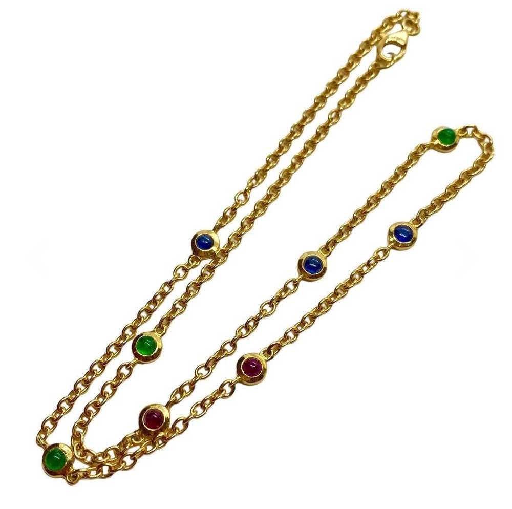 Product Details 18ct Yellow Gold Multi-gem Neckla… - image 7