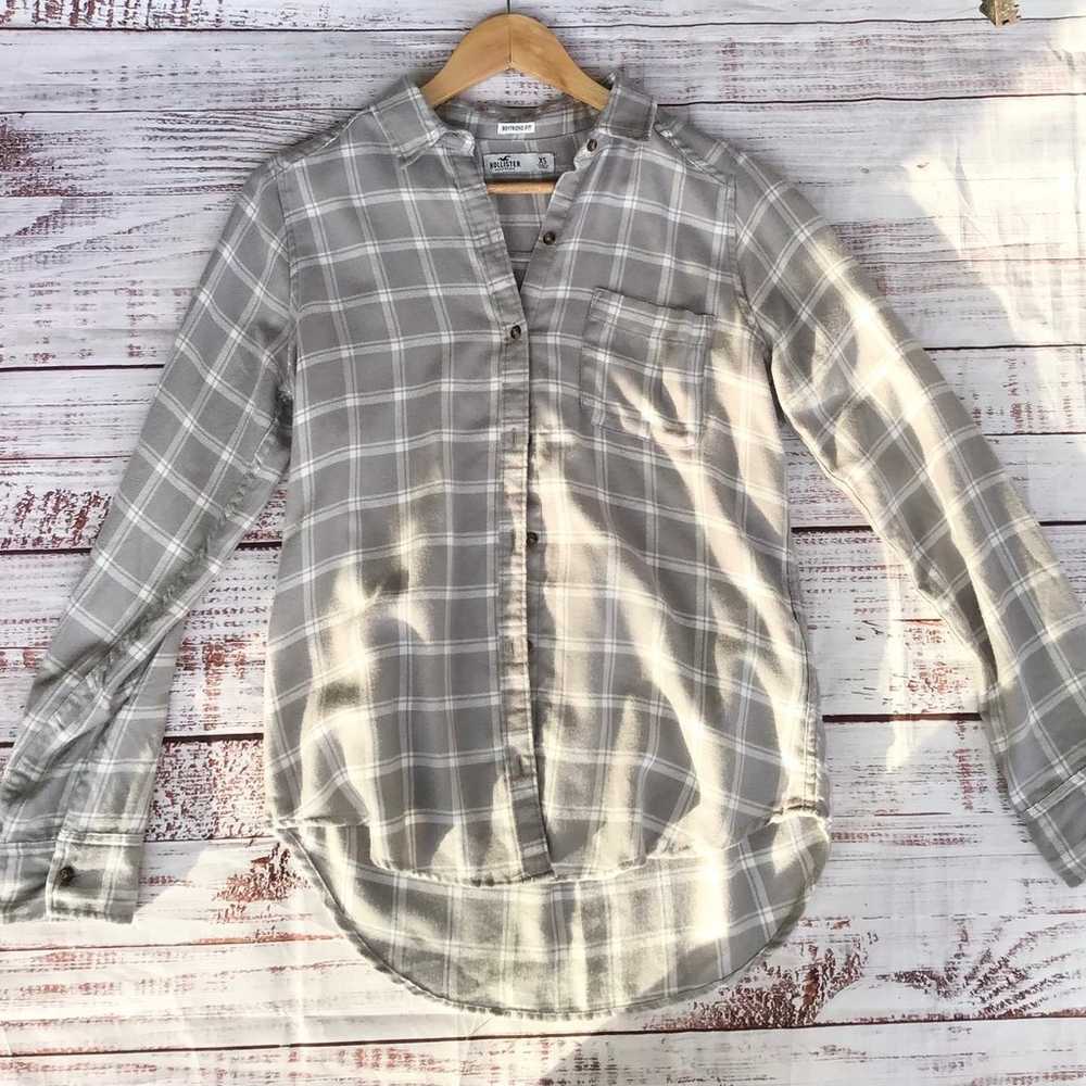 NWT Hollister AF Flannels shirt button down boyfr… - image 1