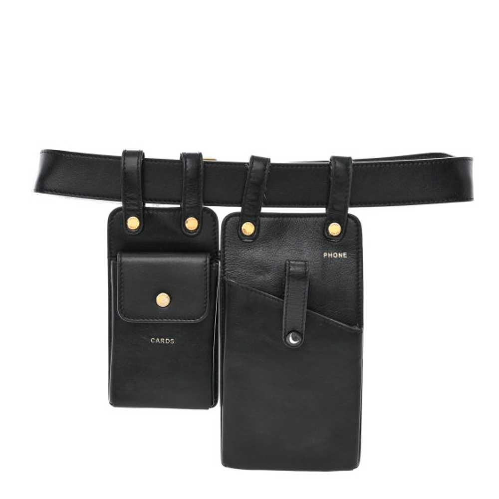 FENDI Vitello Glacier Utility Belt Pouch Black - image 1