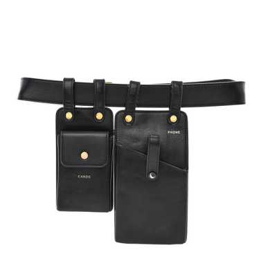 FENDI Vitello Glacier Utility Belt Pouch Black - image 1