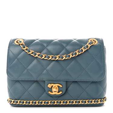 CHANEL Caviar Quilted Camellia Chain Around Flap B