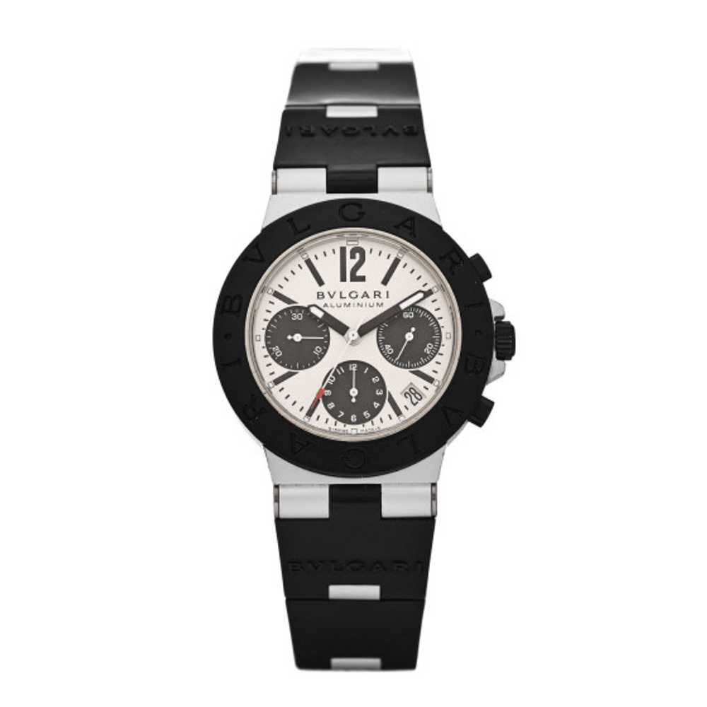 BULGARI Aluminum Rubber 38mm Diagono Chronograph … - image 1