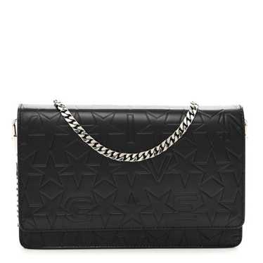 GIVENCHY Calfskin Star Embossed Chain Wallet Black