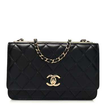 CHANEL Lambskin Quilted Trendy CC Wallet On Chain 