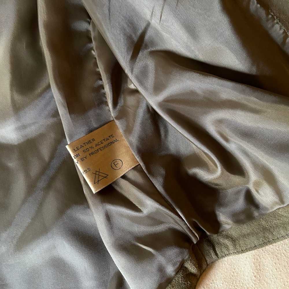 Rem Garson Vintage Goat Suede Button Front Shirt … - image 11