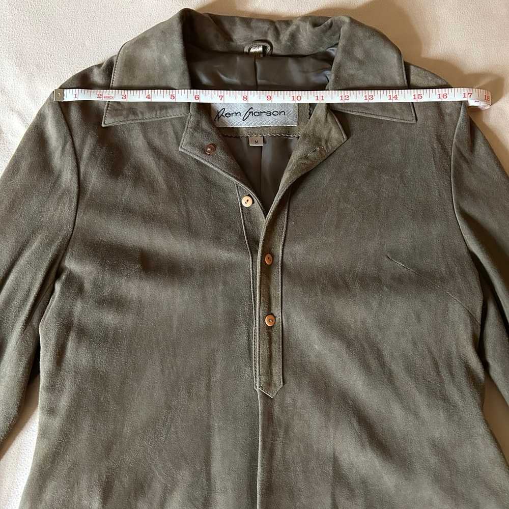 Rem Garson Vintage Goat Suede Button Front Shirt … - image 2