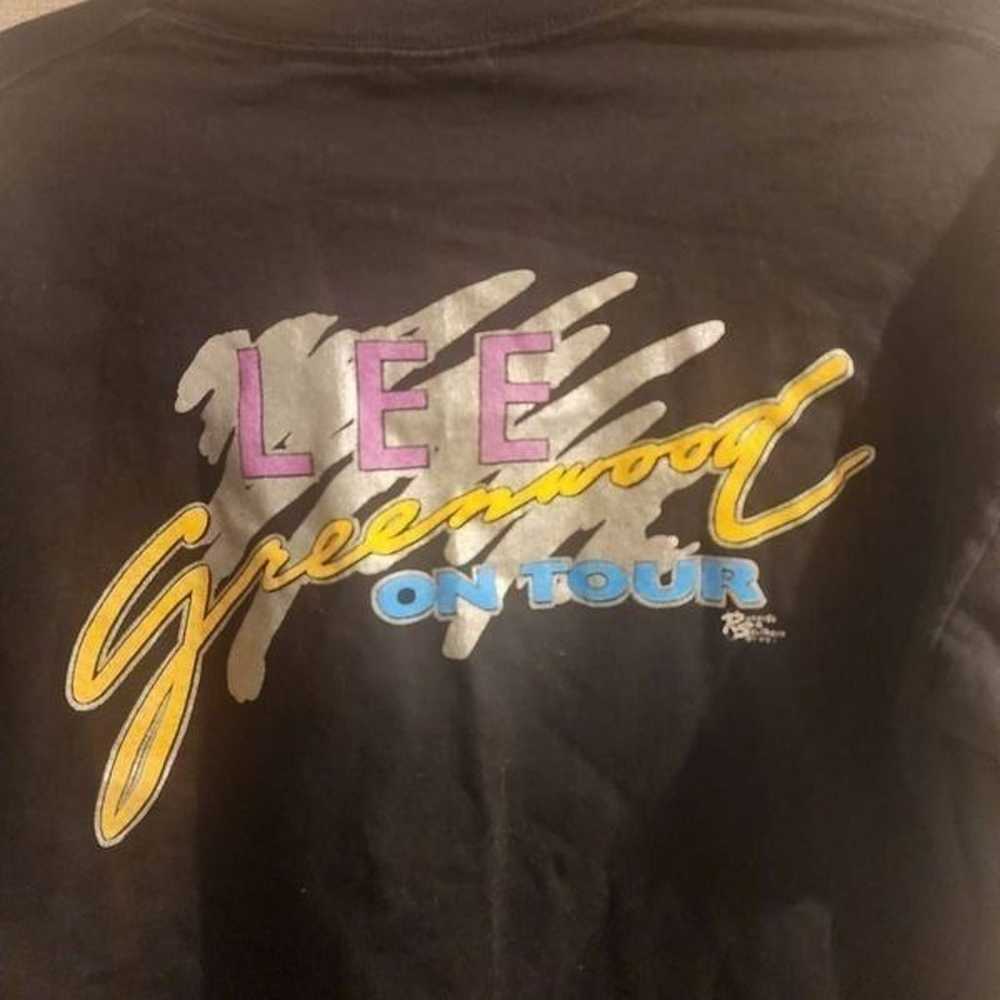 Vintage Lee Greenwood On Tour 1991 Faux Double La… - image 7