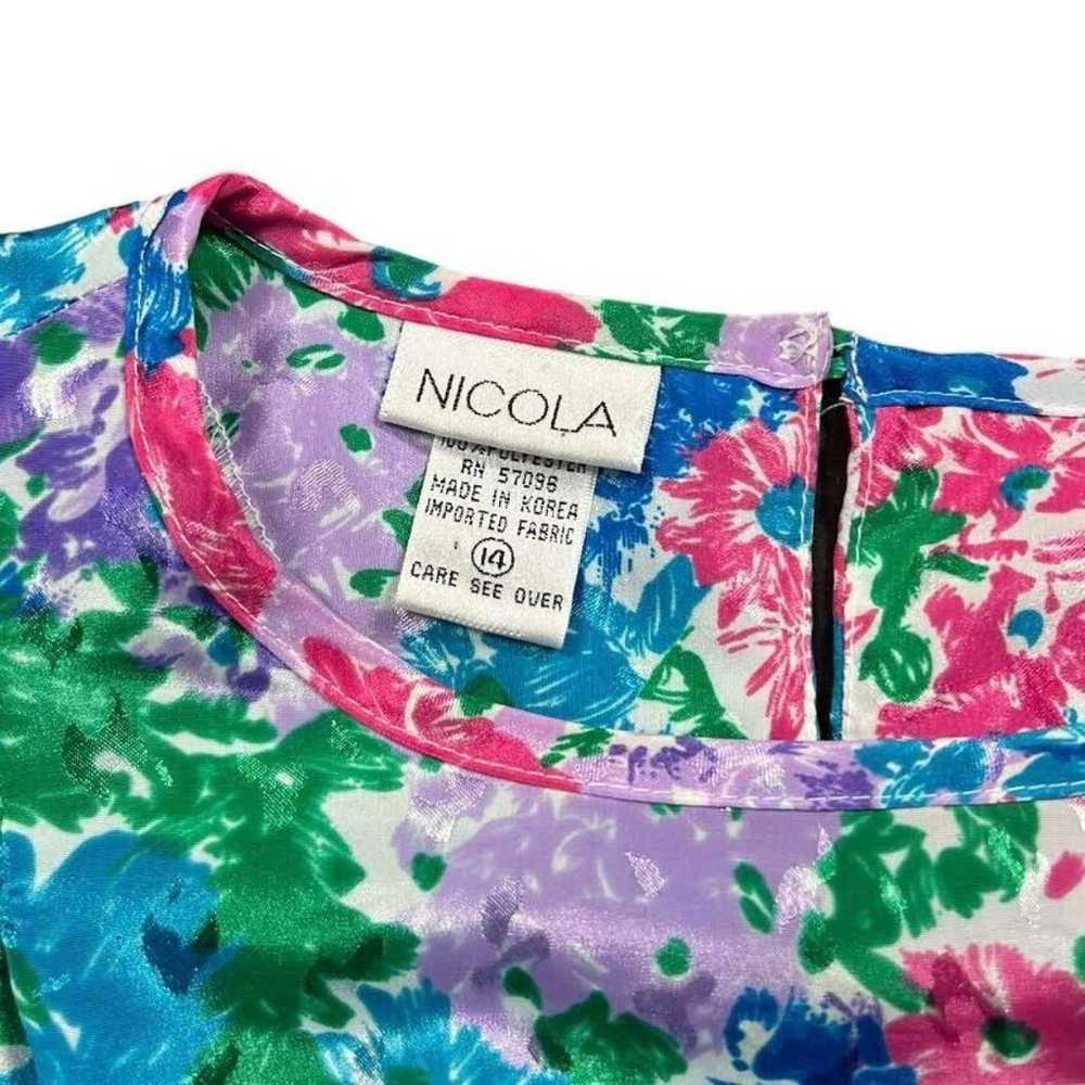 Nicola Vintage 80's Inspired Women's Colorful Blo… - image 11