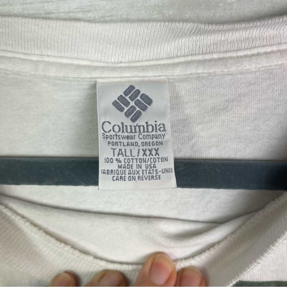 Vintage Columbia Single Stitch Cropped Graphic Te… - image 6