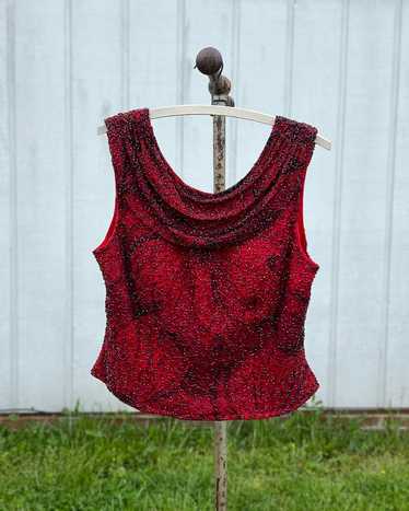 Caché 90s Beaded Silk Top (L) | Used, Secondhand,…