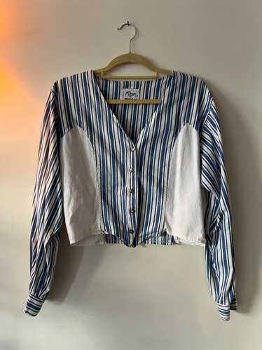 Roper Blue and White striped top (M) | Used,…