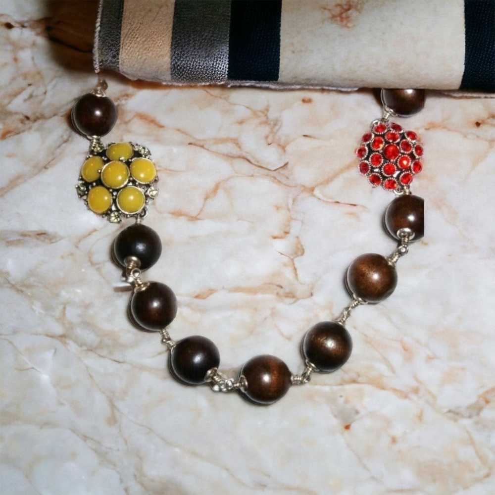 FOSSIL Boho Beaded Necklace 20” - image 3