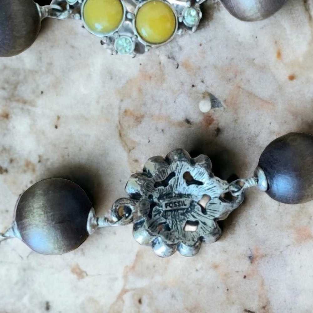 FOSSIL Boho Beaded Necklace 20” - image 4