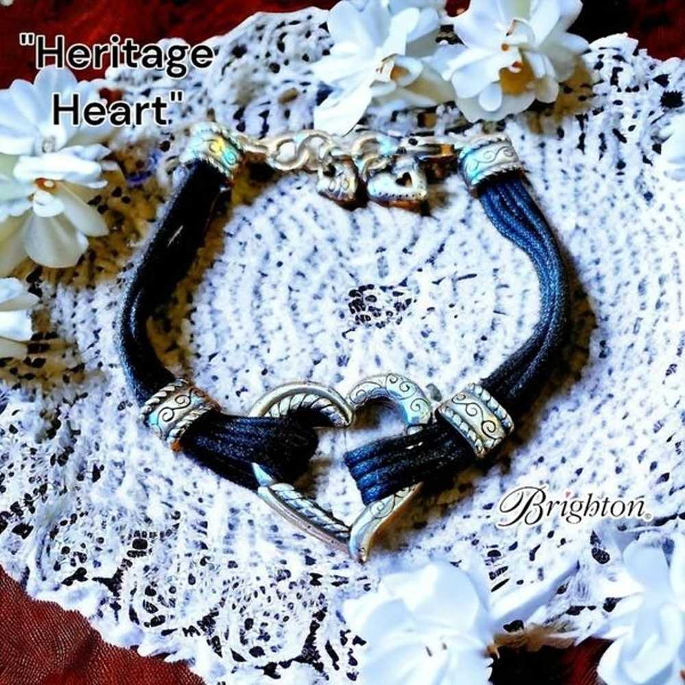 BRIGHTON " Heritage Heart" Vintage Silver and Cor… - image 1