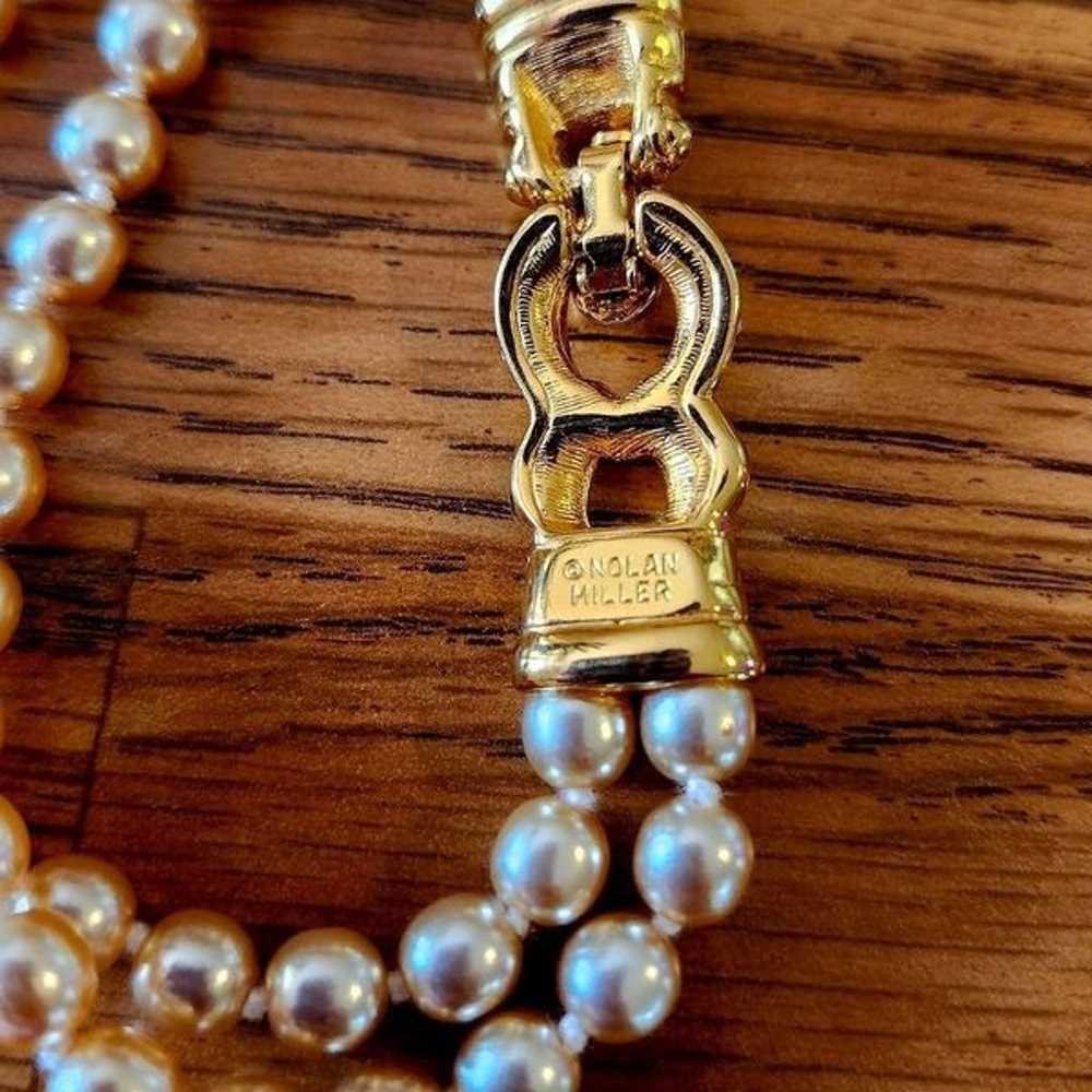 NOLAN MILLER Vintage Pearl and Crystal Bracelet f… - image 3