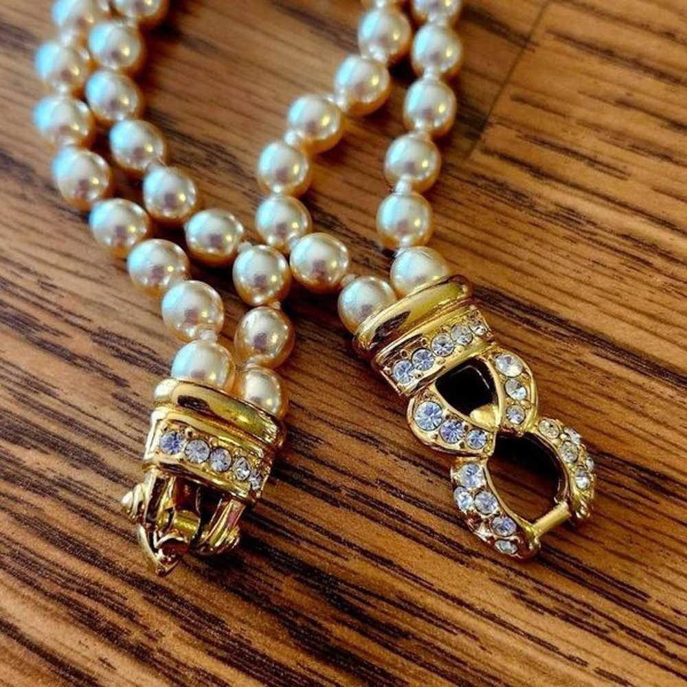 NOLAN MILLER Vintage Pearl and Crystal Bracelet f… - image 4