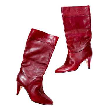 Vintage Oxblood Leather Knee High Boots (8) - image 1