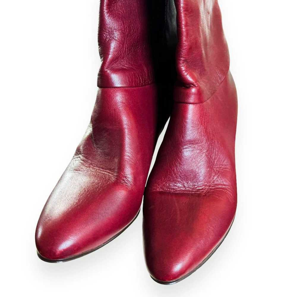 Vintage Oxblood Leather Knee High Boots (8) - image 3