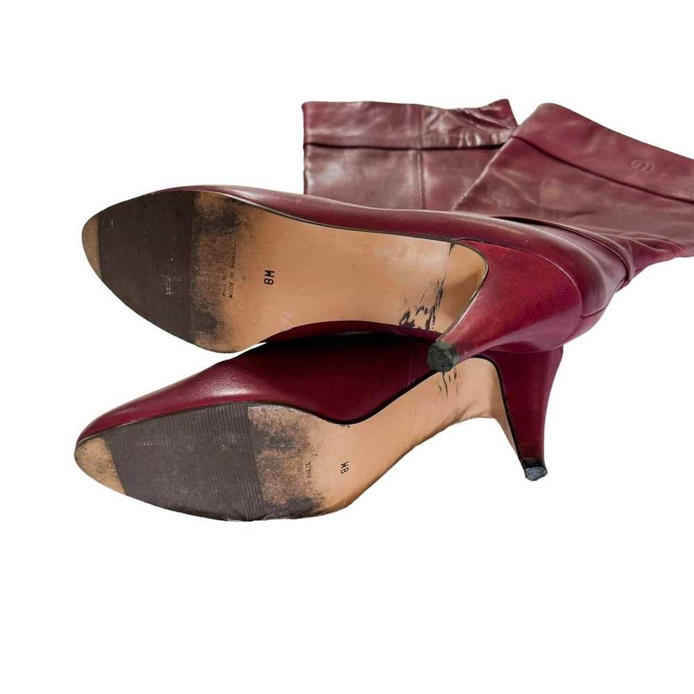 Vintage Oxblood Leather Knee High Boots (8) - image 5