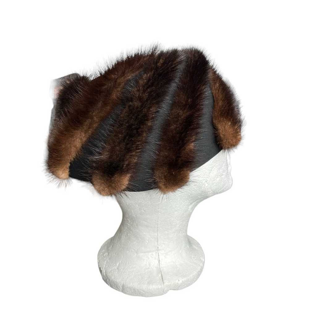 Vintage Mink Fur Hat Originals By Mr. M 60s Bucke… - image 2