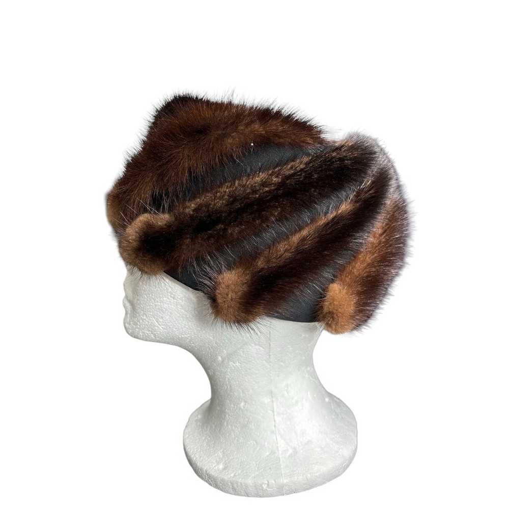 Vintage Mink Fur Hat Originals By Mr. M 60s Bucke… - image 3