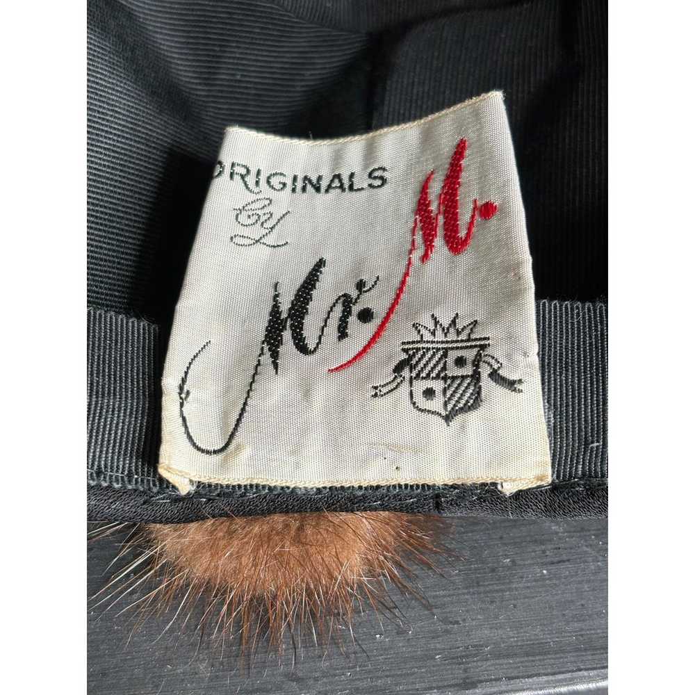 Vintage Mink Fur Hat Originals By Mr. M 60s Bucke… - image 5