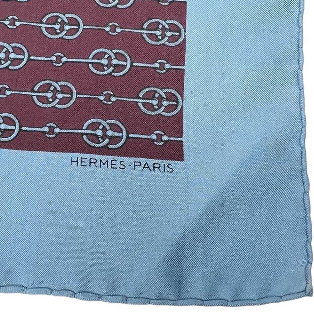 Hermes Paris Vintage Chain Printed Silk Scarf Squ… - image 4