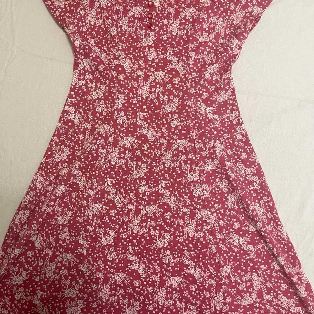 Vintage 90s Pink Floral Maxi Dress - image 2