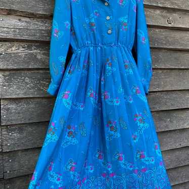 Gorgeous vivid vintage Leslie Faye Dresses dress - image 1