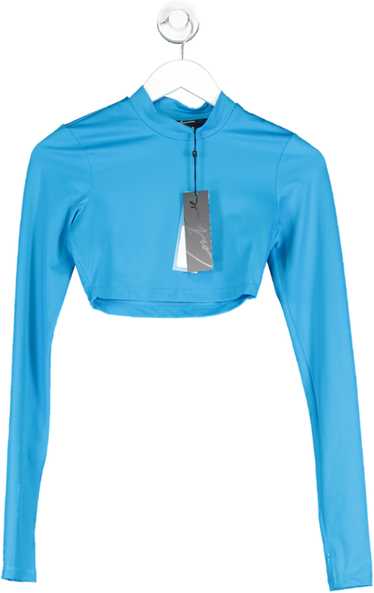 The Couture Club Blue Embroidered Long Sleeve Fitt