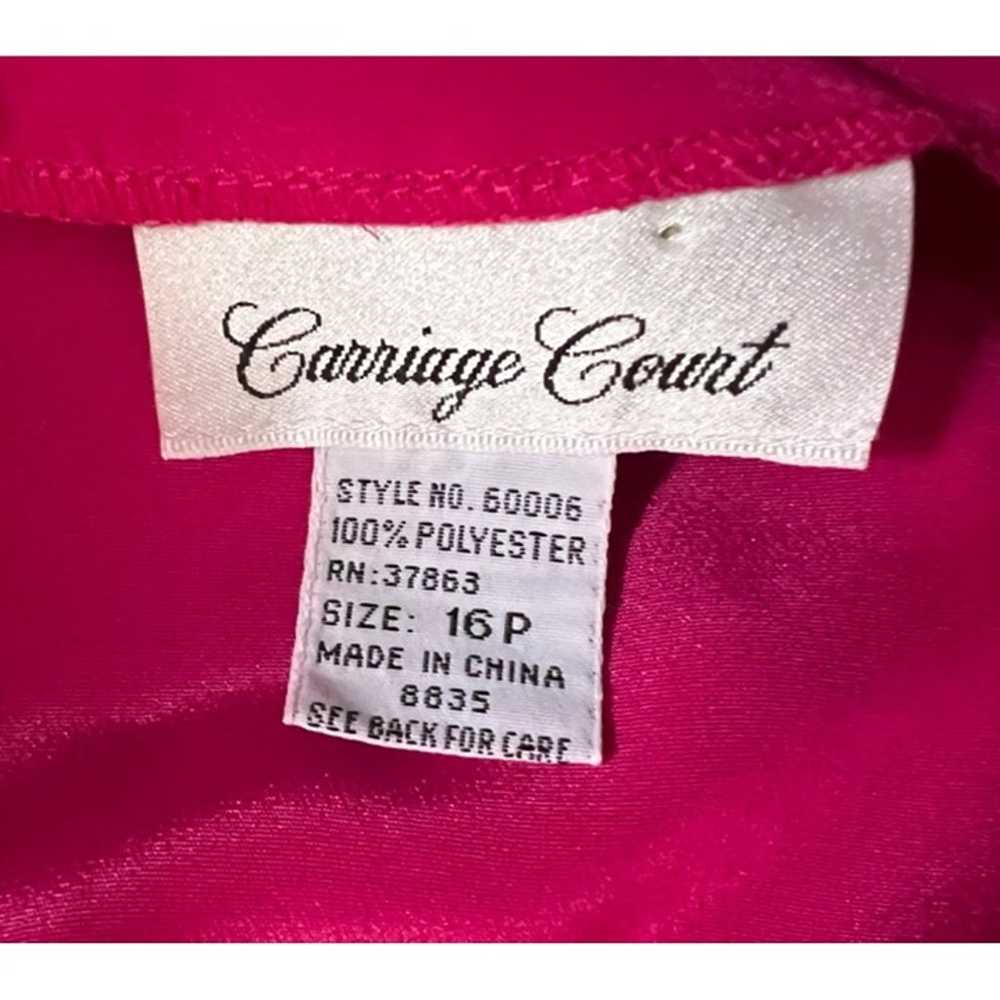 Vintage Carriage Court Hot Pink Swing Dress Sz 16… - image 3