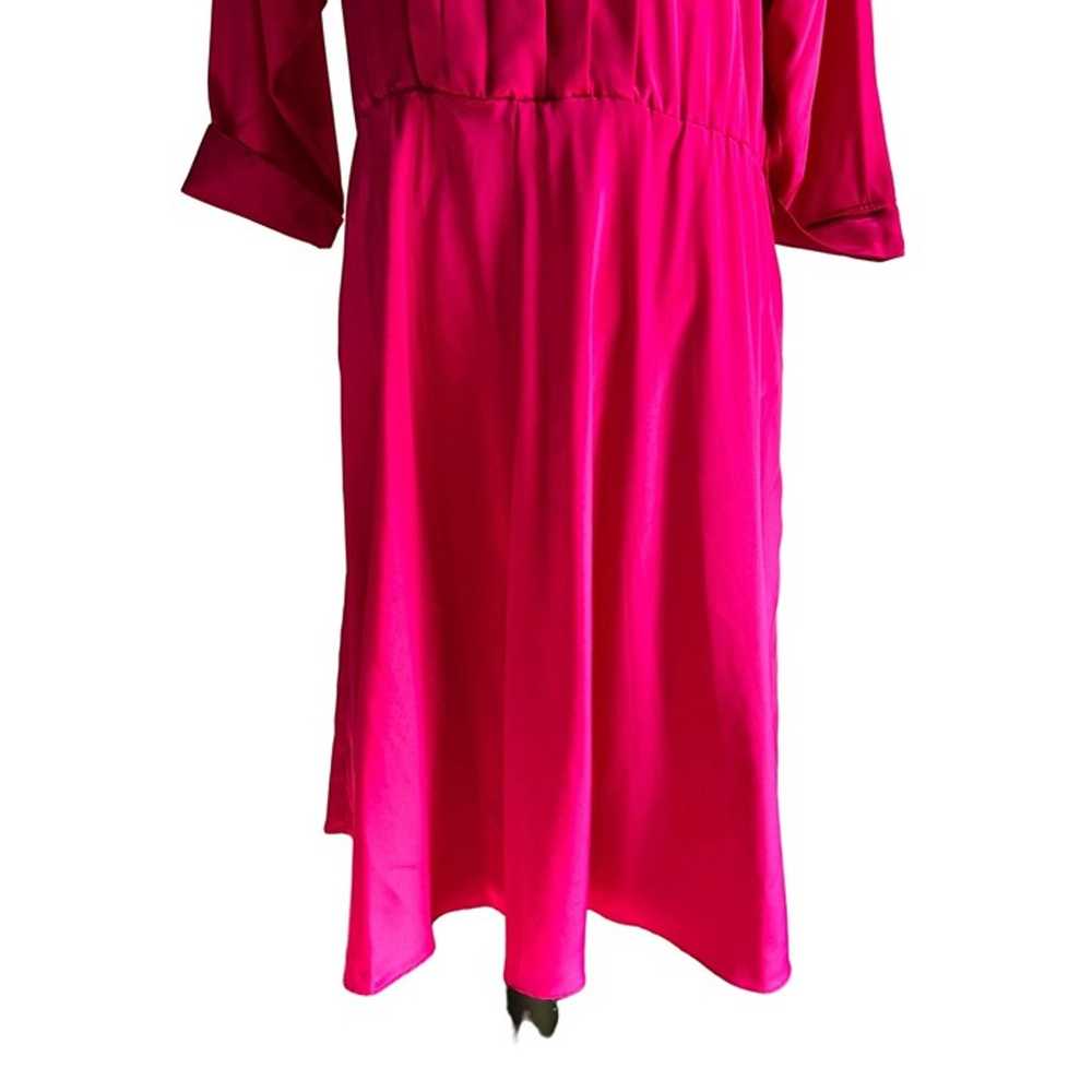 Vintage Carriage Court Hot Pink Swing Dress Sz 16… - image 5
