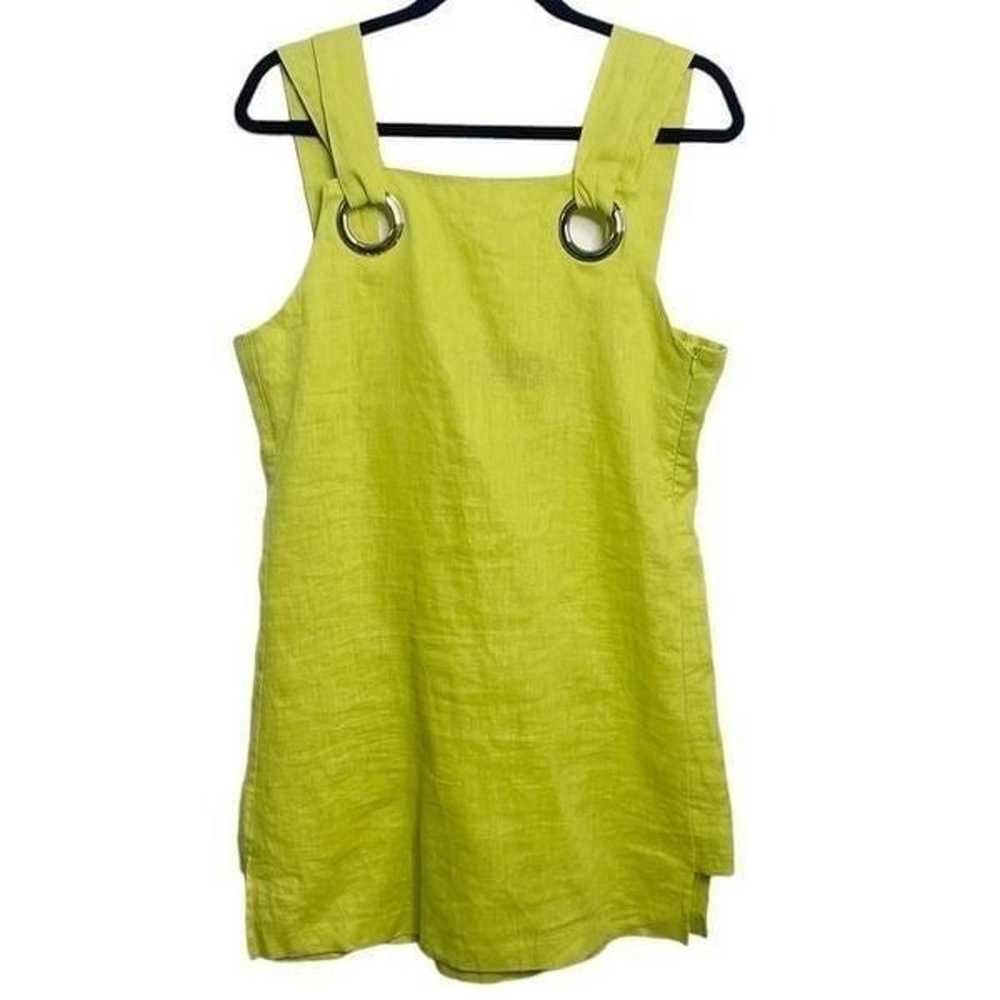 Free People x Style Mafia Linen Shift Dress Neon … - image 1
